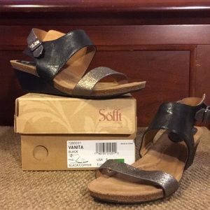 NEW Sofft Black/Copper Vanita Sandal; 8W